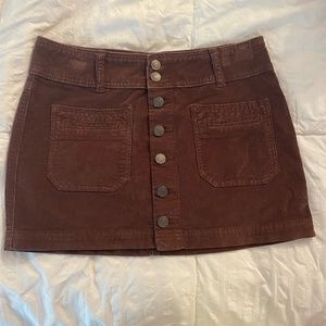 We the Free, Free People, Joanie, Rust Colored Cord Mini Skirt, Sz 25 (2)